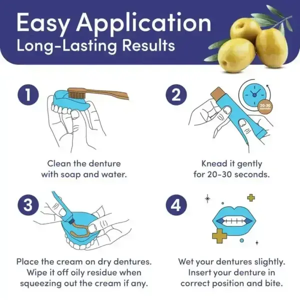 Olive Oil Denture Adhesive Cream - Image 12