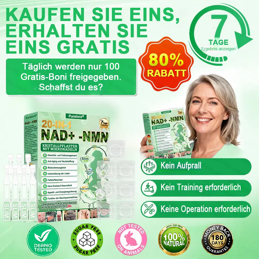 🔥 Neu eingetroffen | 1064 Crystal Microneedle Nano-System mit NAD⁺-Aktivierung & 20-in-1 Slim- & Healthy-Patch-Lösung - Image 4