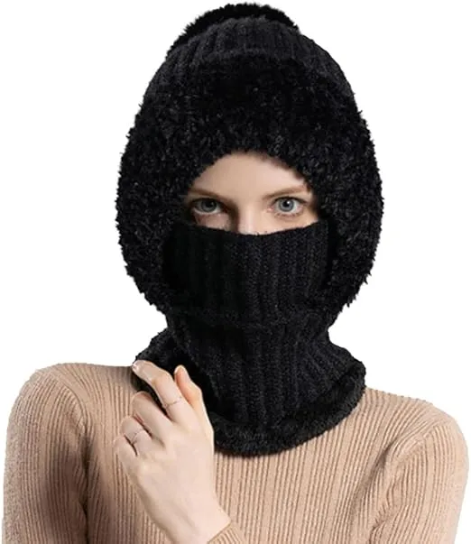 🧣 Women's Knit Beanie Hat Scarf Mask Set — Stay Warm & Stylish This Winter! ❄️ - Image 2